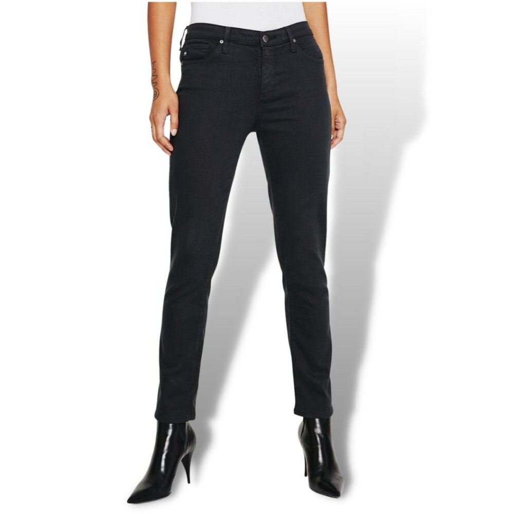 AG Adriano Goldschmied Women's Size 26R Black Ankle Super Skinny Ankle Jeans